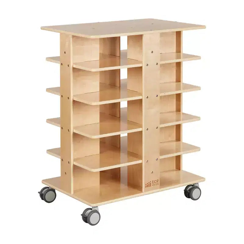 ECR4Kids 20-Compartment Mobile Storage Tower and 20 Cubby Bins, 5x4, Kids Furniture