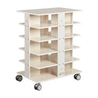ECR4Kids 20-Compartment Mobile Storage Tower and 20 Cubby Bins, 5x4, Kids Furniture