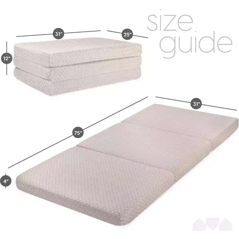 Milliard 4 Inch Premium Tri-fold Memory Foam Mattress