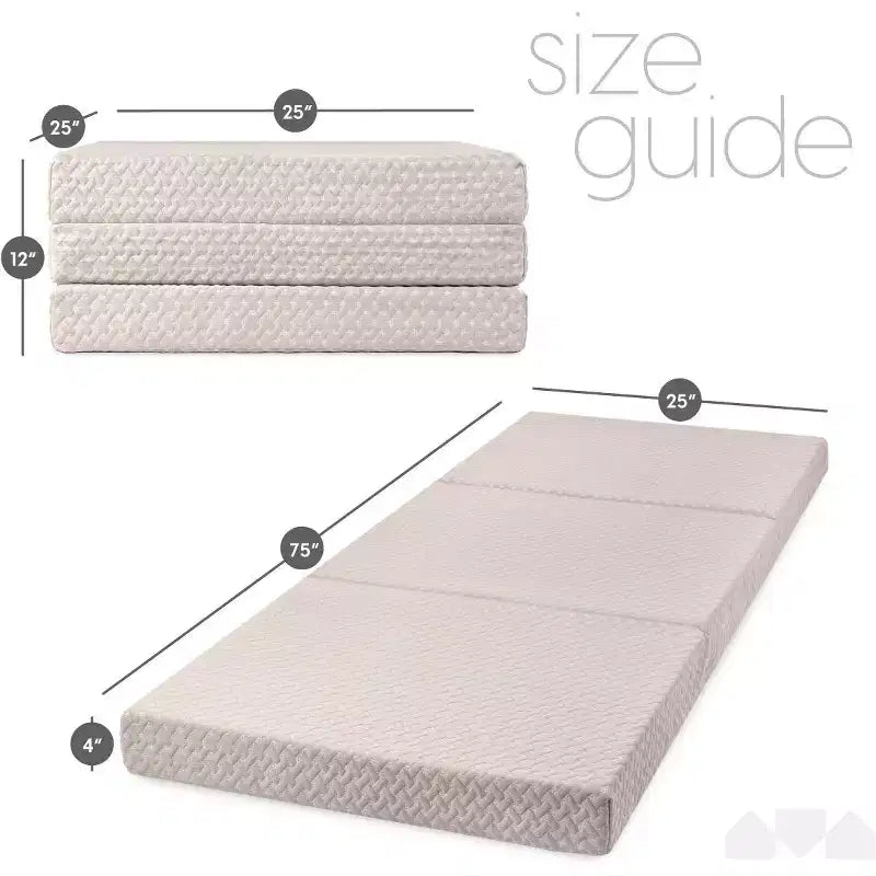 Milliard 4 Inch Premium Tri-fold Memory Foam Mattress