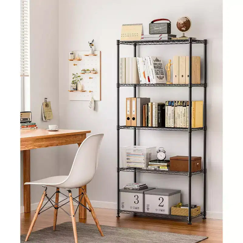 5-Tier Heavy Duty Metal Storage Shelving Unit Adjustable Garage Rack 2000 lbs Capacity with Leveling Feet