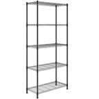 5-Tier Heavy Duty Metal Storage Shelving Unit Adjustable Garage Rack 2000 lbs Capacity with Leveling Feet