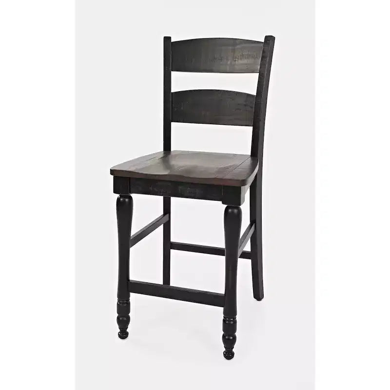 Jofran, Ladderback Counter Stool (Set of 2), Black