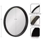 Kate & Laurel All Things Decor 30x30 Stallworth Decorative Round Mirror