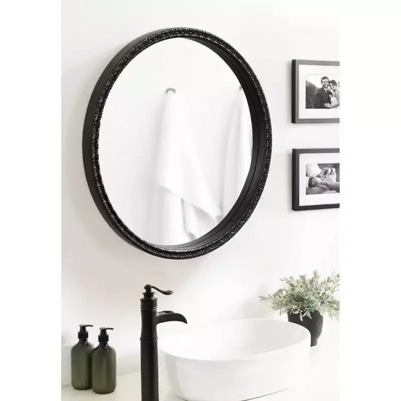 Kate & Laurel All Things Decor 30x30 Stallworth Decorative Round Mirror