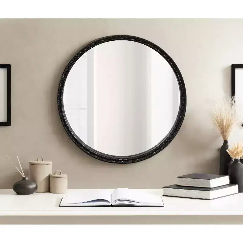 Kate & Laurel All Things Decor 30x30 Stallworth Decorative Round Mirror