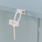 Comò moderno con struttura in legno massello e maniglia a conchiglia retrò