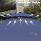 MAISON ARTS 12 FT Automatic Hydraulic Cantilever Umbrella Aluminum Pole 360 Degree Rotation