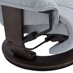 BenchMaster Annika Sky Blue Fabric Adjustable Swivel Recliner