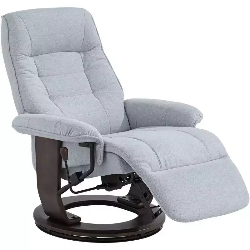 BenchMaster Annika Sky Blue Fabric Adjustable Swivel Recliner