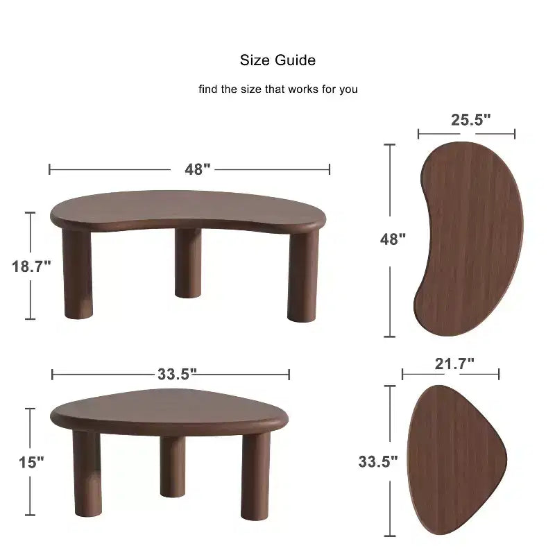 Dovelina Wood Grain Tabletop Rectangle Coffee Table for Living Room