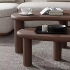 Dovelina Wood Grain Tabletop Rectangle Coffee Table for Living Room