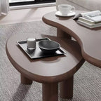 Dovelina Wood Grain Tabletop Rectangle Coffee Table for Living Room