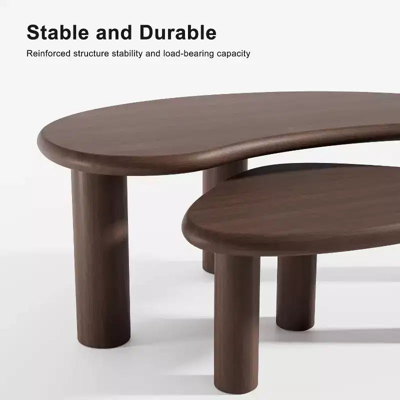 Dovelina Wood Grain Tabletop Rectangle Coffee Table for Living Room