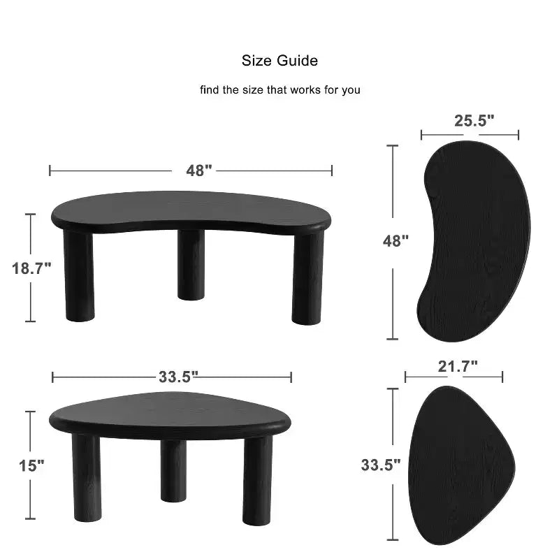 Dovelina Wood Grain Tabletop Rectangle Coffee Table for Living Room