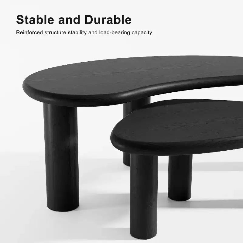 Dovelina Wood Grain Tabletop Rectangle Coffee Table for Living Room