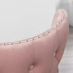 Roundhill Furniture Lindale Contemporary Velvet Upholstered Nailhead Trim Accent Chair, Pink