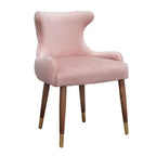Roundhill Furniture Lindale Contemporary Velvet Upholstered Nailhead Trim Accent Chair, Pink