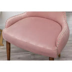 Roundhill Furniture Lindale Contemporary Velvet Upholstered Nailhead Trim Accent Chair, Pink