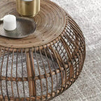 Christopher Knight Home Classic Dag Rustic Rattan Round Coffee Table, Natural