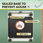 2-Drawer Mobile File Cabinet with Lock,, Space-Saving Document Organizer Fits Letter/A4/Legal Files