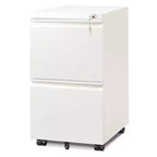 2-Drawer Mobile File Cabinet with Lock,, Space-Saving Document Organizer Fits Letter/A4/Legal Files