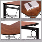VECELO L-shaped Corner Computer Desk Home Office Writing Workstation, 59 inch Gaming Table