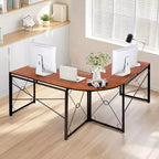 VECELO L-shaped Corner Computer Desk Home Office Writing Workstation, 59 inch Gaming Table
