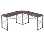 VECELO L-shaped Corner Computer Desk Home Office Writing Workstation, 59 inch Gaming Table