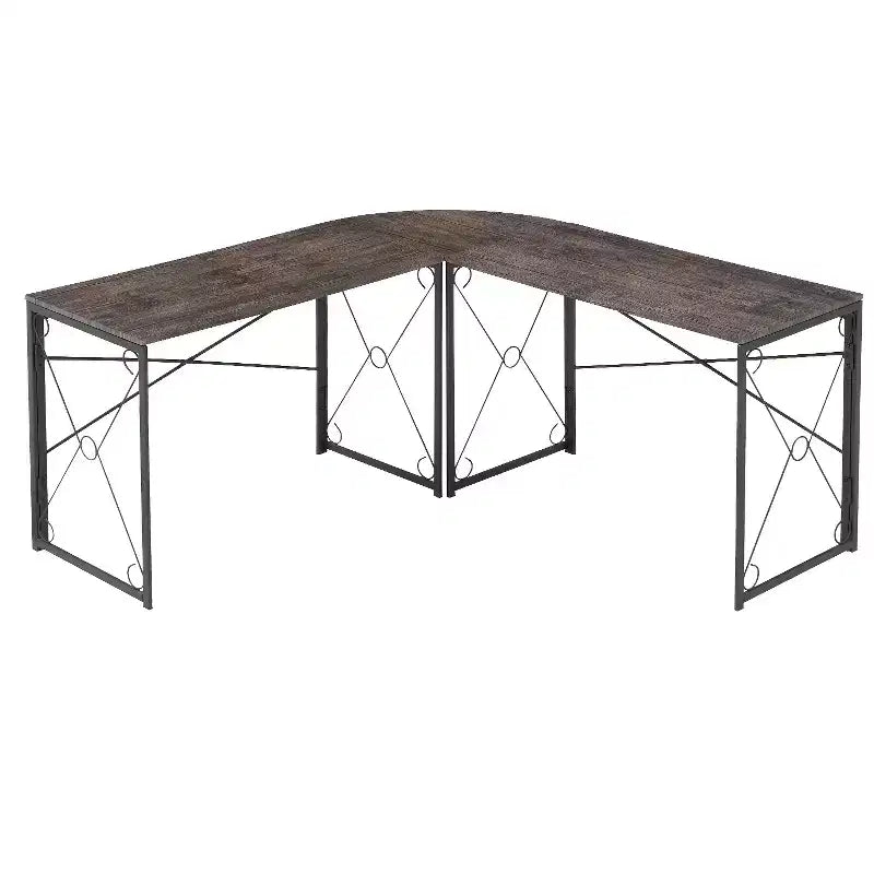 VECELO L-shaped Corner Computer Desk Home Office Writing Workstation, 59 inch Gaming Table