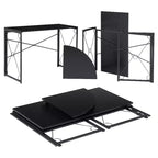 VECELO L-shaped Corner Computer Desk Home Office Writing Workstation, 59 inch Gaming Table