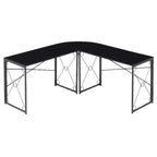 VECELO L-shaped Corner Computer Desk Home Office Writing Workstation, 59 inch Gaming Table