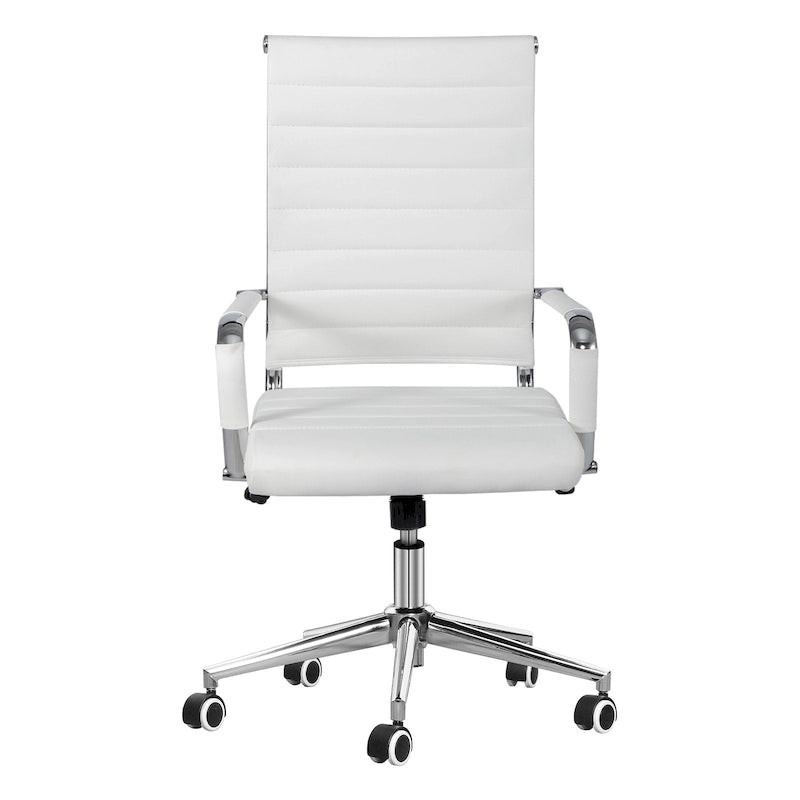 Sedia da ufficio ergonomica in pelle PU, regolabile in altezza e girevole