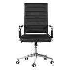 Sedia da ufficio ergonomica in pelle PU, regolabile in altezza e girevole