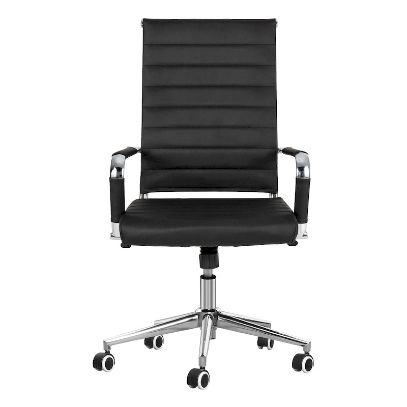 Sedia da ufficio ergonomica in pelle PU, regolabile in altezza e girevole