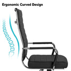 Sedia da ufficio ergonomica in pelle PU, regolabile in altezza e girevole