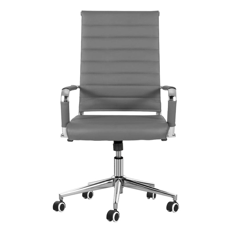 Sedia da ufficio ergonomica in pelle PU, regolabile in altezza e girevole