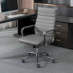 Sedia da ufficio ergonomica in pelle PU, regolabile in altezza e girevole