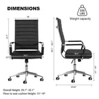 Sedia da ufficio ergonomica in pelle PU, regolabile in altezza e girevole