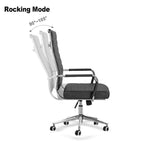 Sedia da ufficio ergonomica in pelle PU, regolabile in altezza e girevole