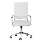 Sedia da ufficio ergonomica in pelle PU, regolabile in altezza e girevole