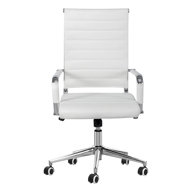 Sedia da ufficio ergonomica in pelle PU, regolabile in altezza e girevole