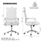 Sedia da ufficio ergonomica in pelle PU, regolabile in altezza e girevole