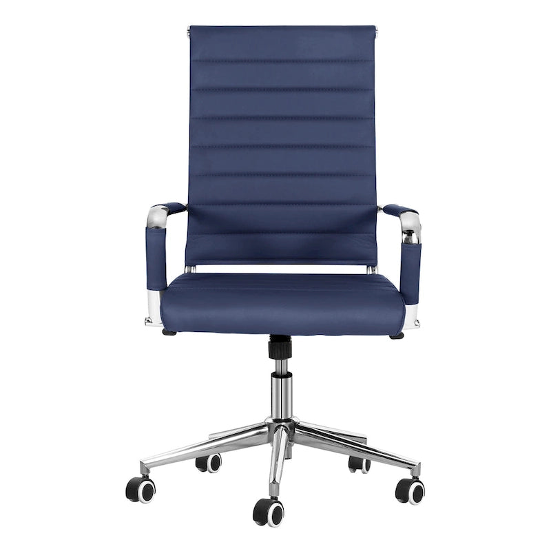 Sedia da ufficio ergonomica in pelle PU, regolabile in altezza e girevole
