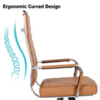 Sedia da ufficio ergonomica in pelle PU, regolabile in altezza e girevole