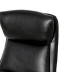 Sedia da ufficio direzionale in similpelle con schienale alto, schienale regolabile 87-106°, girevole a 360°, 125 kg