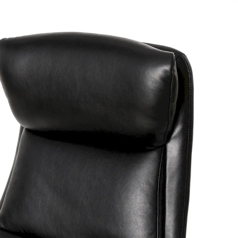 Sedia da ufficio direzionale in similpelle con schienale alto, schienale regolabile 87-106°, girevole a 360°, 125 kg