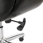 Sedia da ufficio direzionale in similpelle con schienale alto, schienale regolabile 87-106°, girevole a 360°, 125 kg