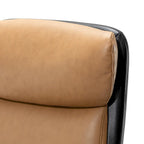 Sedia da ufficio direzionale in similpelle con schienale alto, schienale regolabile 87-106°, girevole a 360°, 125 kg
