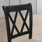 Roundhill Furniture Windvale Fabric Upholstered Dining Chair in Black, Set of 2